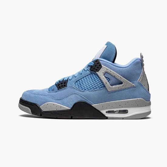 retro 4 university blue on feet