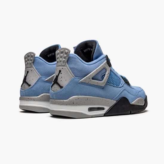 retro 4 university blue on feet