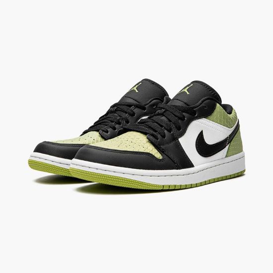 Wmns Air Jordan 1 Low SE "Vivid Green Snakeskin" DX4446-301