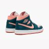  Wmns Air Jordan 1 Mid "Dark Teal Green" BQ6472-308